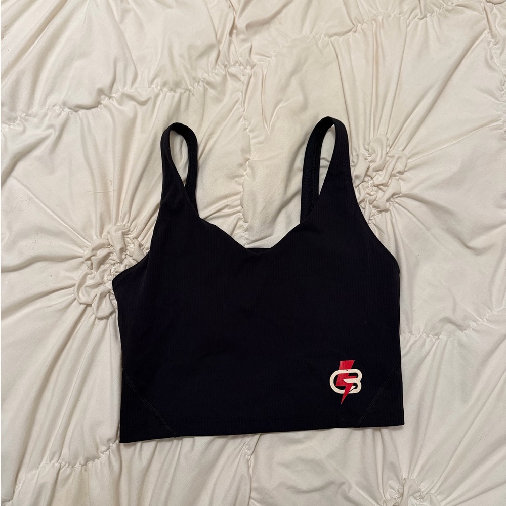 CycleBar Black Crop Top with Logo